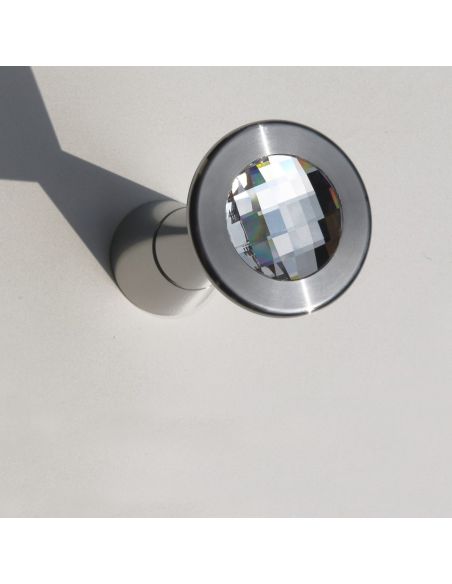 Attaccapanni a muro in acciaio inox con swarovski Orbison