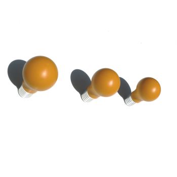Attaccapanni a muro design moderno a forma di lampadina Dalton 2