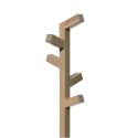 Appendiabiti da terra con piantana in legno e base in marmo Minimal W2
