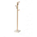 Appendiabiti da terra con piantana in legno e base in marmo Minimal W2