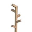Appendiabiti da terra con piantana in legno e base in marmo Minimal W2