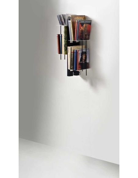 Libreria sospesa a colonna da parete in legno Zia Veronica