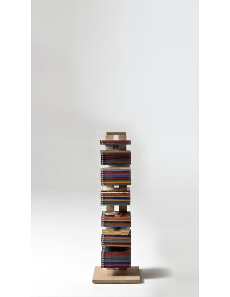 Libreria a colonna autoportante in legno massello Zia Ortensia