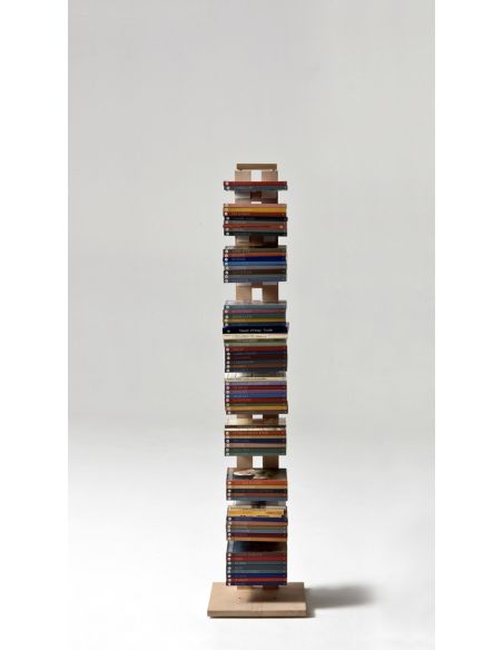 Libreria a colonna autoportante in legno massello Zia Ortensia