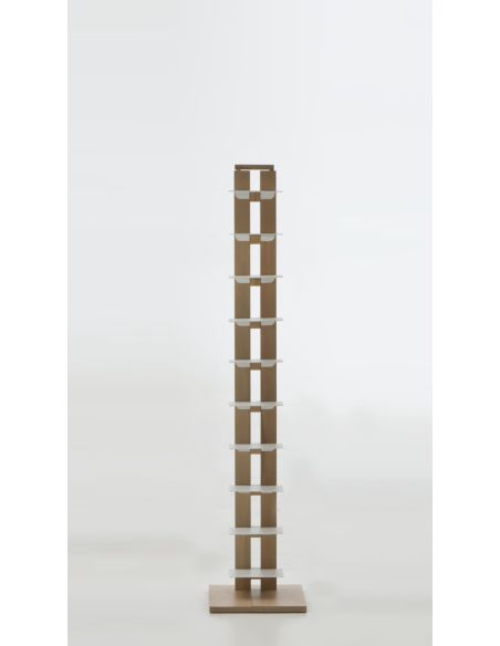 Libreria a colonna autoportante in legno massello Zia Ortensia