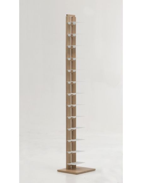 Libreria a colonna autoportante in legno massello Zia Ortensia