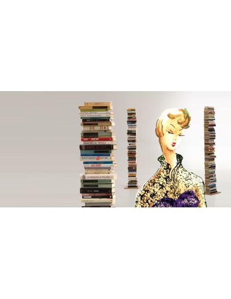 Libreria sospesa a muro in legno massello 66 | 112 cm Zia Ortensia