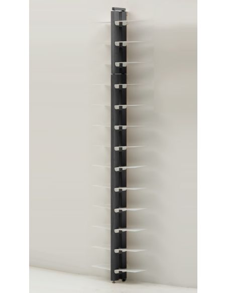 Libreria salvaspazio a muro a colonna in legno massello ZiaBice