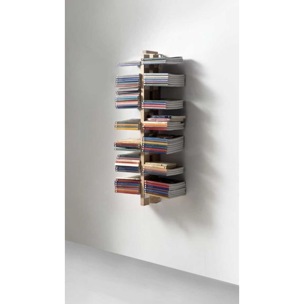 Libreria sospesa a parete salvaspazio in legno 60 | 105 cm ZiaBice