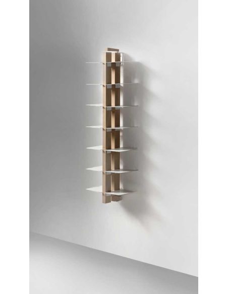 Libreria sospesa a parete salvaspazio in legno 60 | 105 cm ZiaBice