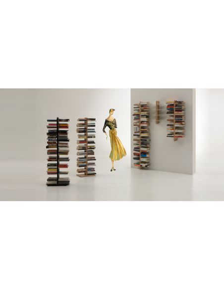 Libreria sospesa a parete salvaspazio in legno 60 | 105 cm ZiaBice