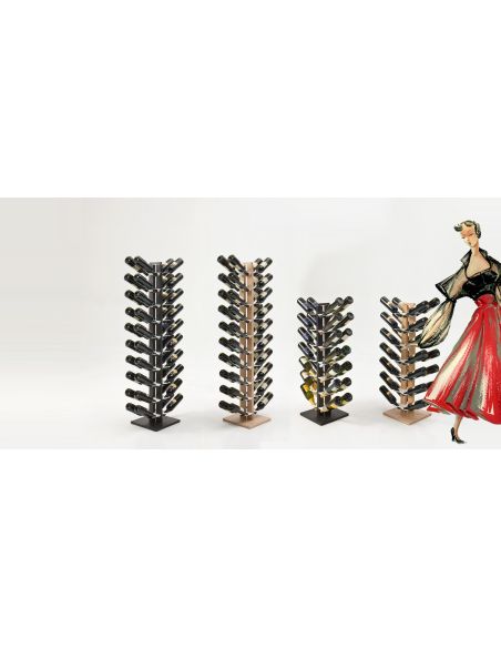 Portabottiglie vino in legno da parete Zia Gaia Mono