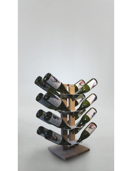 Portabottiglie vino design in legno per 16|28|40 bottiglie Zia Gaia