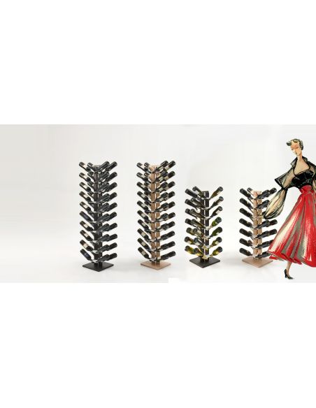 Portabottiglie vino design in legno per 16|28|40 bottiglie Zia Gaia