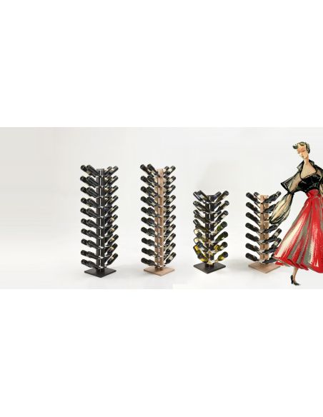 Portabottiglie vino design in legno per 16|28|40 bottiglie Zia Gaia