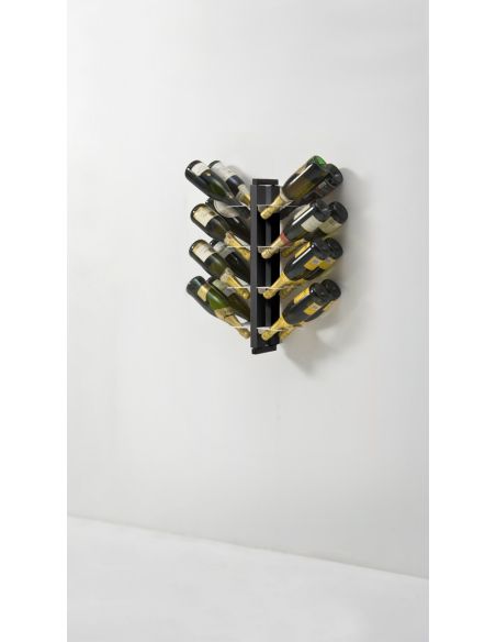 Portabottiglie vino da parete design in legno Zia Gaia Bifacciale