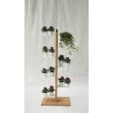 Portavasi da interno verticale in legno naturale per 4|7|10|13 vasi Zia Flora