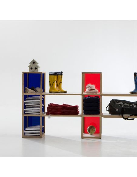 Scaffale per negozio design moderno in legno Castelli 2 Scaffale per negozio design moderno in legno Castelli 2