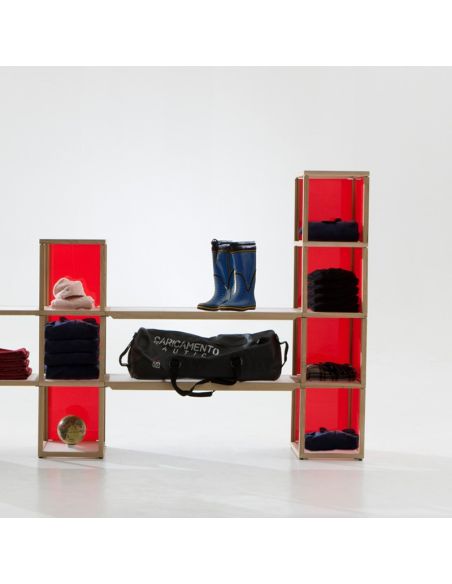 Scaffale per negozio design moderno in legno Castelli 2 Scaffale per negozio design moderno in legno Castelli 2