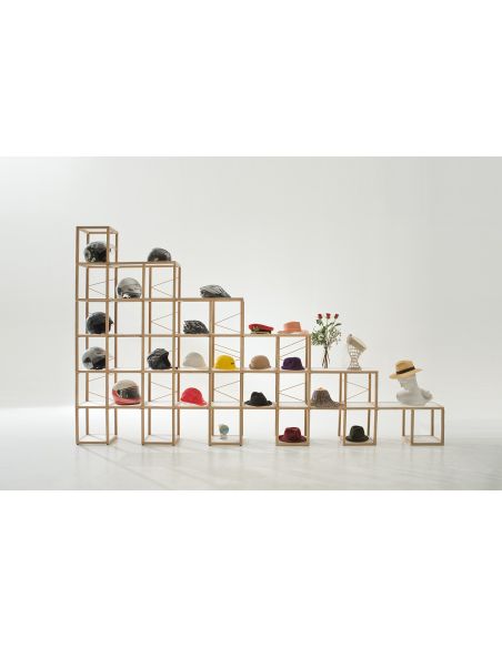 Scaffale per negozio design moderno in legno massello Castelli 8