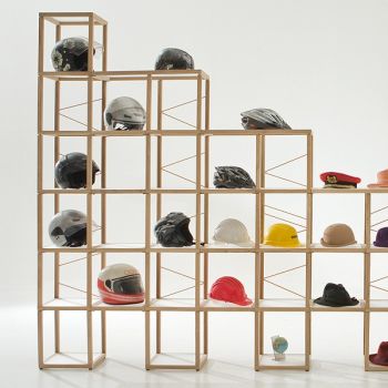 Scaffale per negozio design moderno in legno massello Castelli 8 2