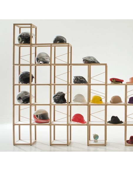 Scaffale per negozio design moderno in legno massello Castelli 8