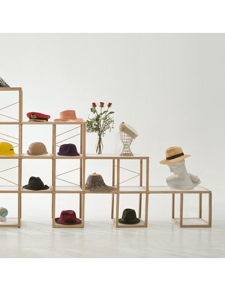 Scaffale per negozio design moderno in legno massello Castelli 8