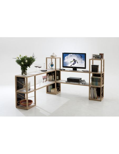 Libreria angolare per arredo casa o negozio abbigliamento Castelli 4