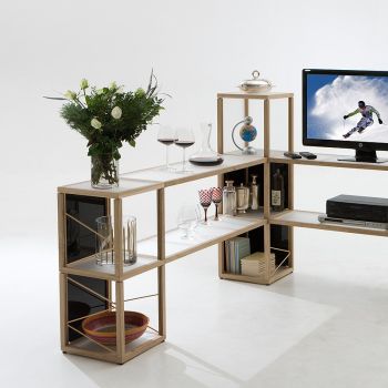 Libreria angolare per arredo casa o negozio abbigliamento Castelli 4 2