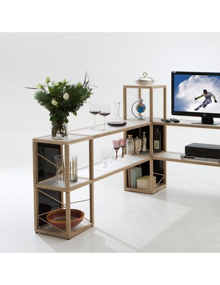 Libreria angolare per arredo casa o negozio abbigliamento Castelli 4