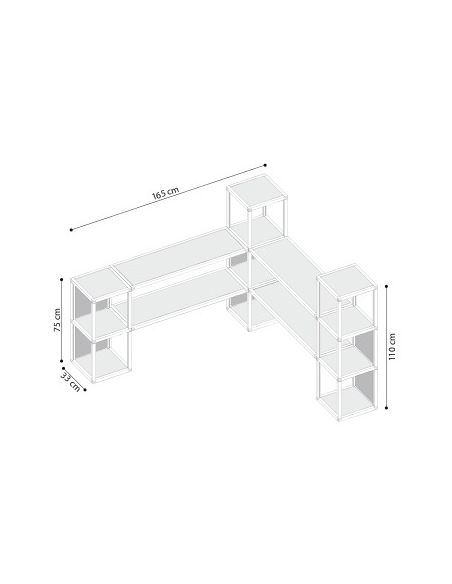 Libreria angolare per arredo casa o negozio abbigliamento Castelli 4