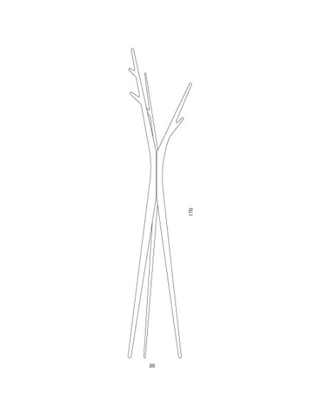 Attaccapanni da terra in legno a forma di albero Treepod Attaccapanni da terra in legno a forma di albero Treepod