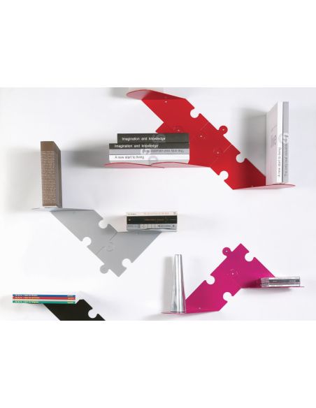 8 mensole moderne in acciaio da parete Puzzle 8 mensole moderne in acciaio da parete Puzzle