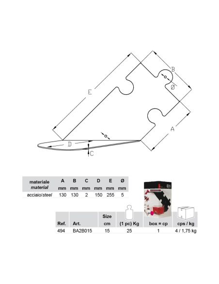 8 mensole moderne in acciaio da parete Puzzle 8 mensole moderne in acciaio da parete Puzzle