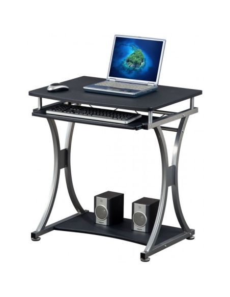 Scrivania porta PC in metallo e legno 70 x 55 cm Compatta-B