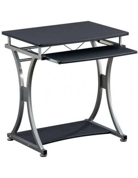 Scrivania porta PC in metallo e legno 70 x 55 cm Compatta-B