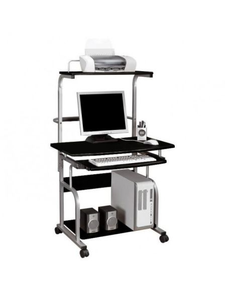 Scrivania porta PC con ruote e porta stampante Kompy Scrivania porta PC con ruote e porta stampante Kompy
