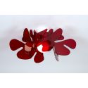 Plafoniera in plexiglass design moderno rosso satinato spectrall Aralia