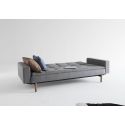 Divanetto letto una piazza e mezza con braccioli materasso a molle in tessuto 240 cm Dublexo