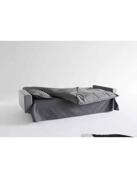 Divanetto letto una piazza e mezza con braccioli materasso a molle in tessuto 240 cm Dublexo