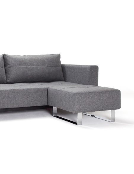 Pouff imbottito Supremax Deluxe - 563 Twist Charcoal Pouff imbottito Supremax Deluxe - 563 Twist Charcoal