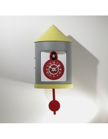 Orologio cucu in legno e alluminio design moderno Silos Orologio cucu in legno e alluminio design moderno Silos