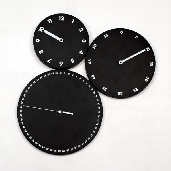 Orologio moderno da parete design particolare H:M:S: