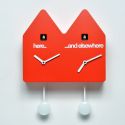 Orologio da parete con cucu design moderno a forma di casetta Double q