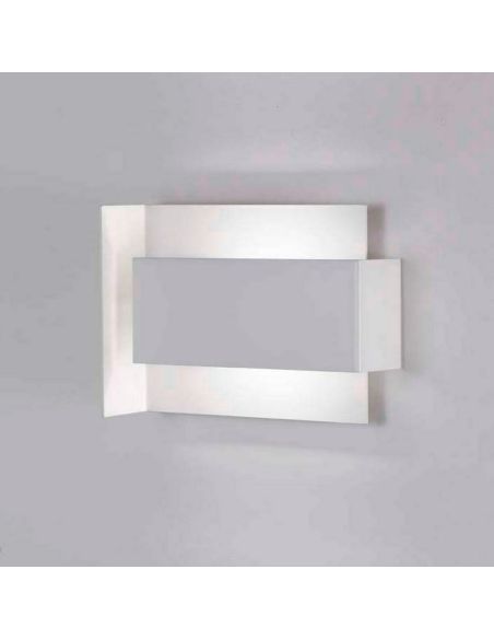Applique moderna a LED in acciaio bianco Tao D700