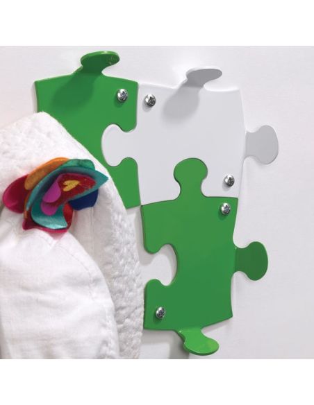 10 appendiabiti da parete moderni per ingresso in acciaio Puzzle