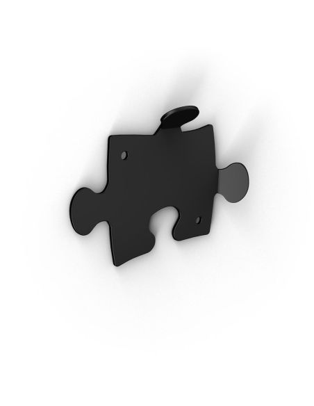 10 appendiabiti da parete moderni per ingresso in acciaio Puzzle