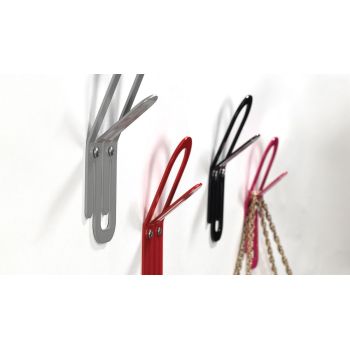 10 appendiabiti da parete in acciaio a forma di graffetta Clip 2