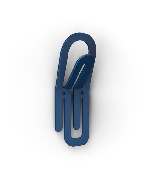 10 appendiabiti da parete in acciaio a forma di graffetta Clip 10 appendiabiti da parete in acciaio a forma di graffetta Clip