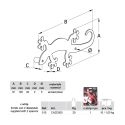 10 appendiabiti a muro in acciaio per cameretta Geko